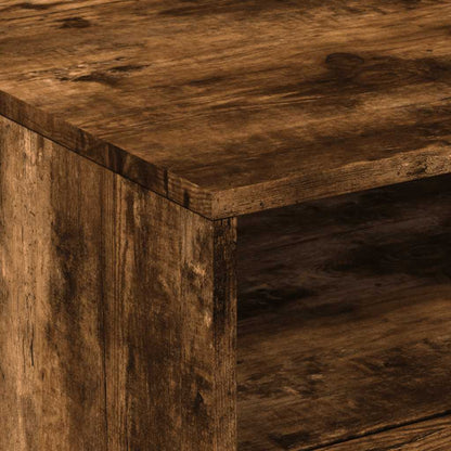 vidaXL Table basse avec lumières LED en chêne fumé 50x49x40 cm