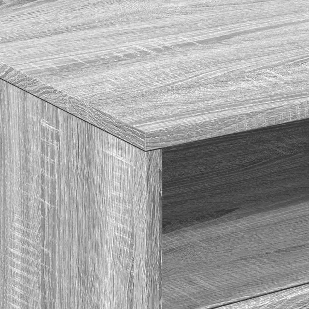 vidaXL Couchtisch mit LED-Leuchten Grau Sonoma 50x49x40 cm