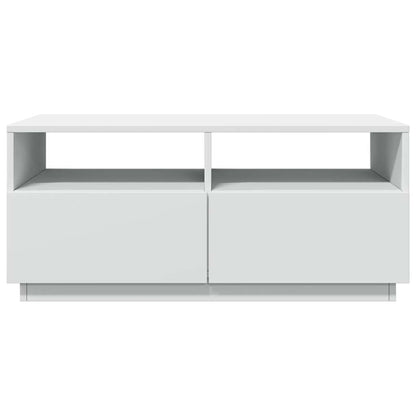 vidaXL Table basse avec lumières LED Blanc 90x49x40 cm