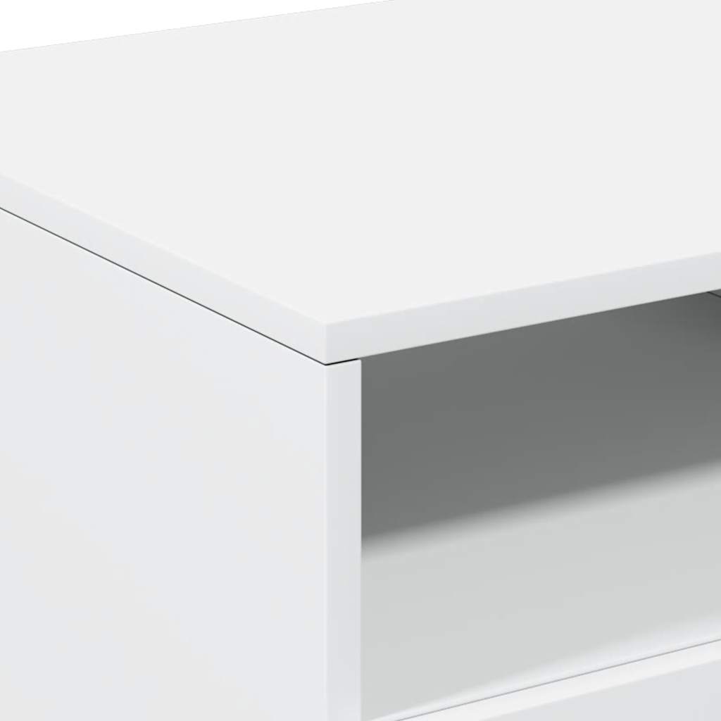 vidaXL Table basse avec lumières LED Blanc 90x49x40 cm
