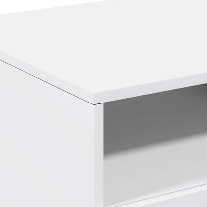 vidaXL Table basse avec lumières LED Blanc 90x49x40 cm