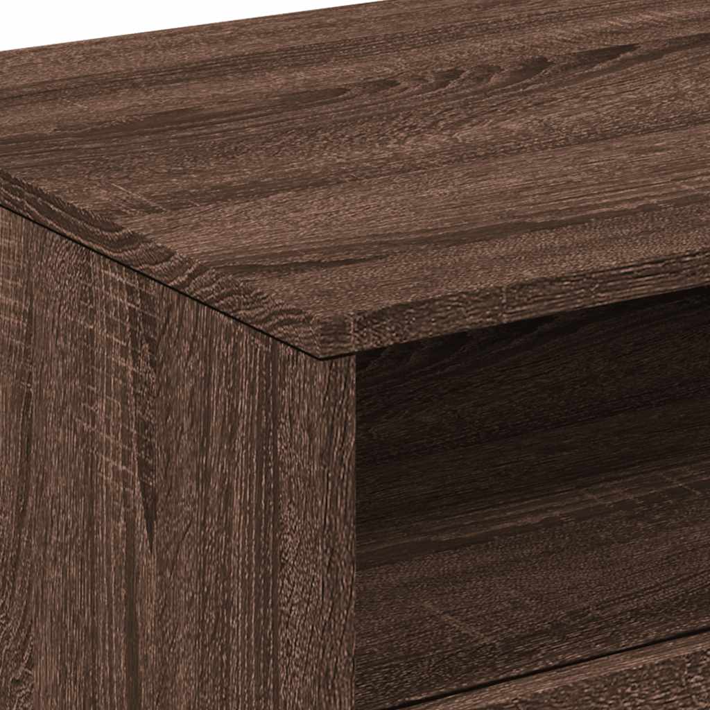 vidaXL Table basse avec lumières LED marron aspect chêne 90x49x40 cm