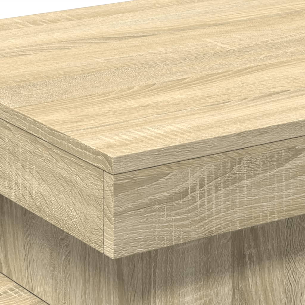vidaXL Table basse avec lumières LED chêne Sonoma 50x50x40 cm