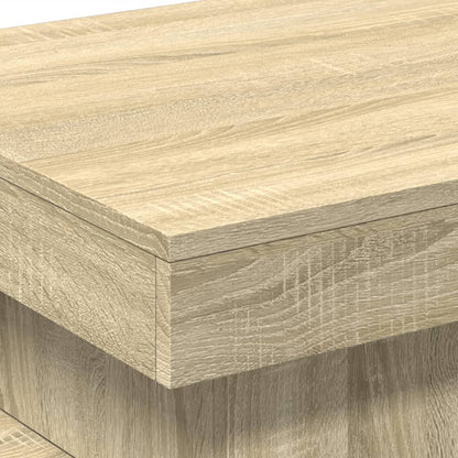 vidaXL Table basse avec lumières LED chêne Sonoma 50x50x40 cm