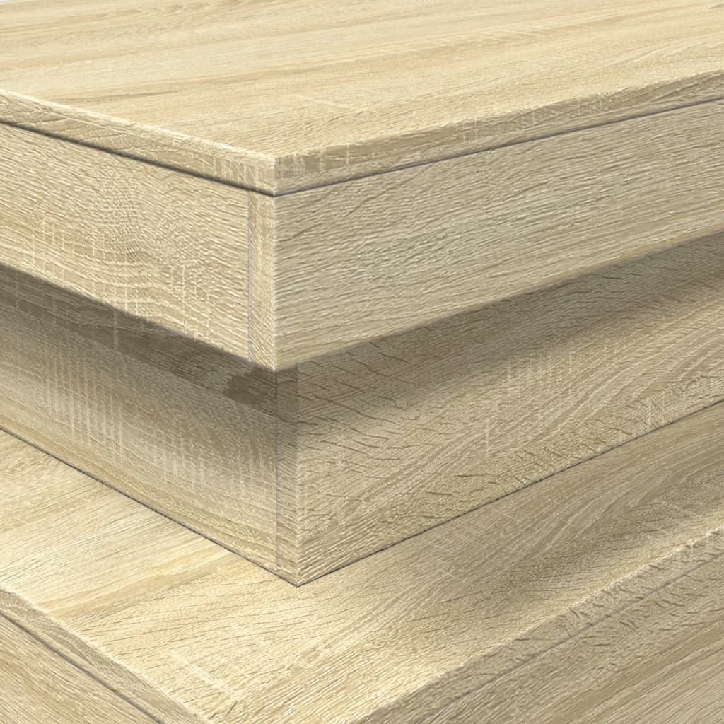 vidaXL Table basse avec lumières LED chêne Sonoma 90x50x40 cm