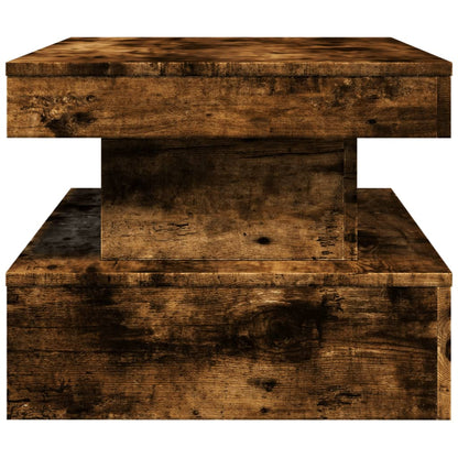 vidaXL Couchtisch mit LED-Leuchten Räuchereiche 90x50x40 cm