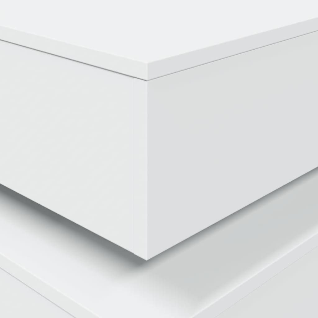 Table basse vidaXL avec lumières LED Blanc 50x50x40 cm
