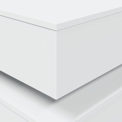 Table basse vidaXL avec lumières LED Blanc 50x50x40 cm
