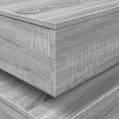 vidaXL Table basse avec lumières LED gris sonoma 50x50x40 cm