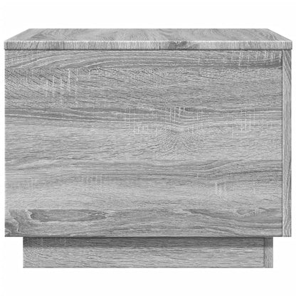 vidaXL Table basse avec lumières LED gris Sonoma 50x50x40 cm