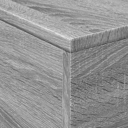 vidaXL Table basse avec lumières LED gris Sonoma 50x50x40 cm