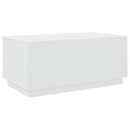 vidaXL Table basse avec lumières LED Blanc 90x50x40 cm