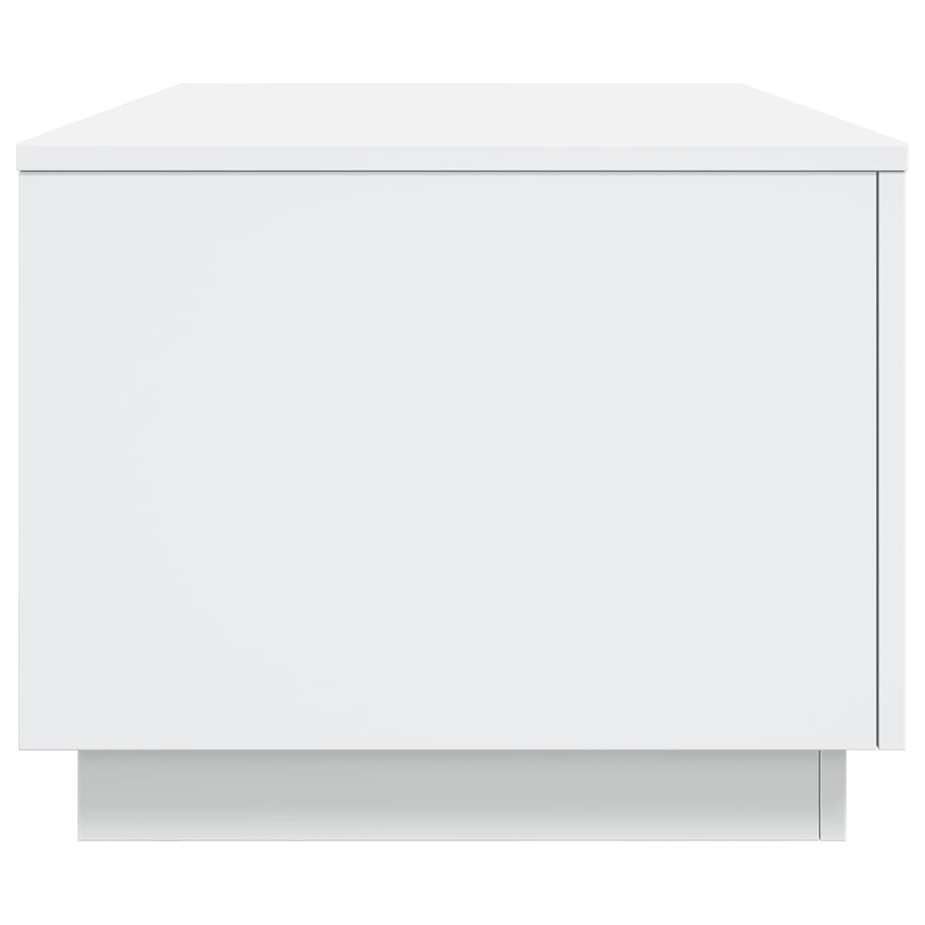 vidaXL Table basse avec lumières LED Blanc 90x50x40 cm