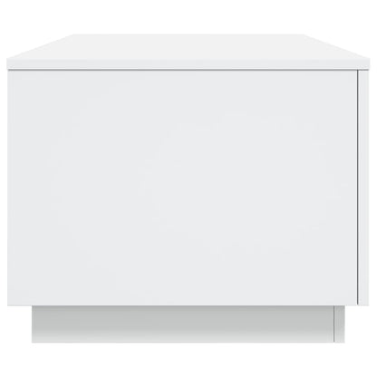 vidaXL Table basse avec lumières LED Blanc 90x50x40 cm