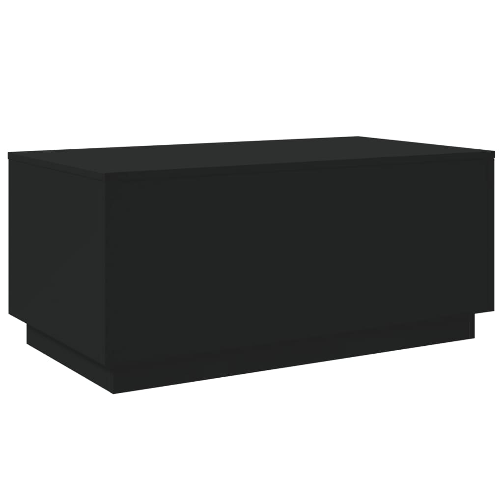 vidaXL Couchtisch mit LED-Leuchten Schwarz 90x50x40 cm