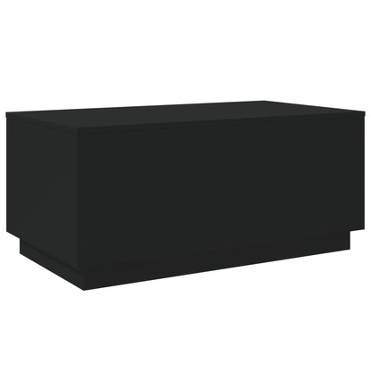 vidaXL Couchtisch mit LED-Leuchten Schwarz 90x50x40 cm