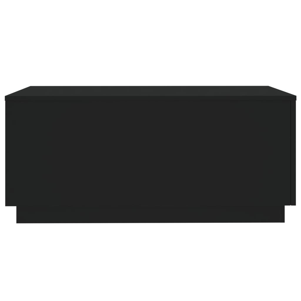 vidaXL Couchtisch mit LED-Leuchten Schwarz 90x50x40 cm