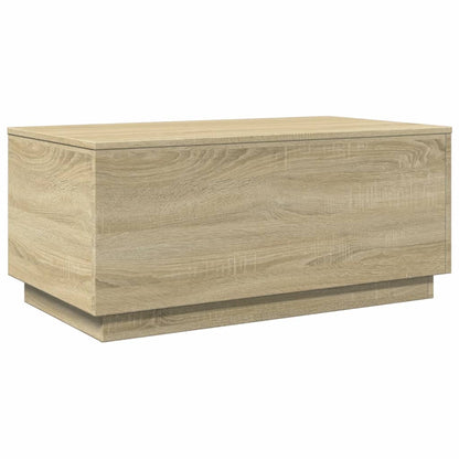 vidaXL Table basse avec lumières LED chêne Sonoma 90x50x40 cm