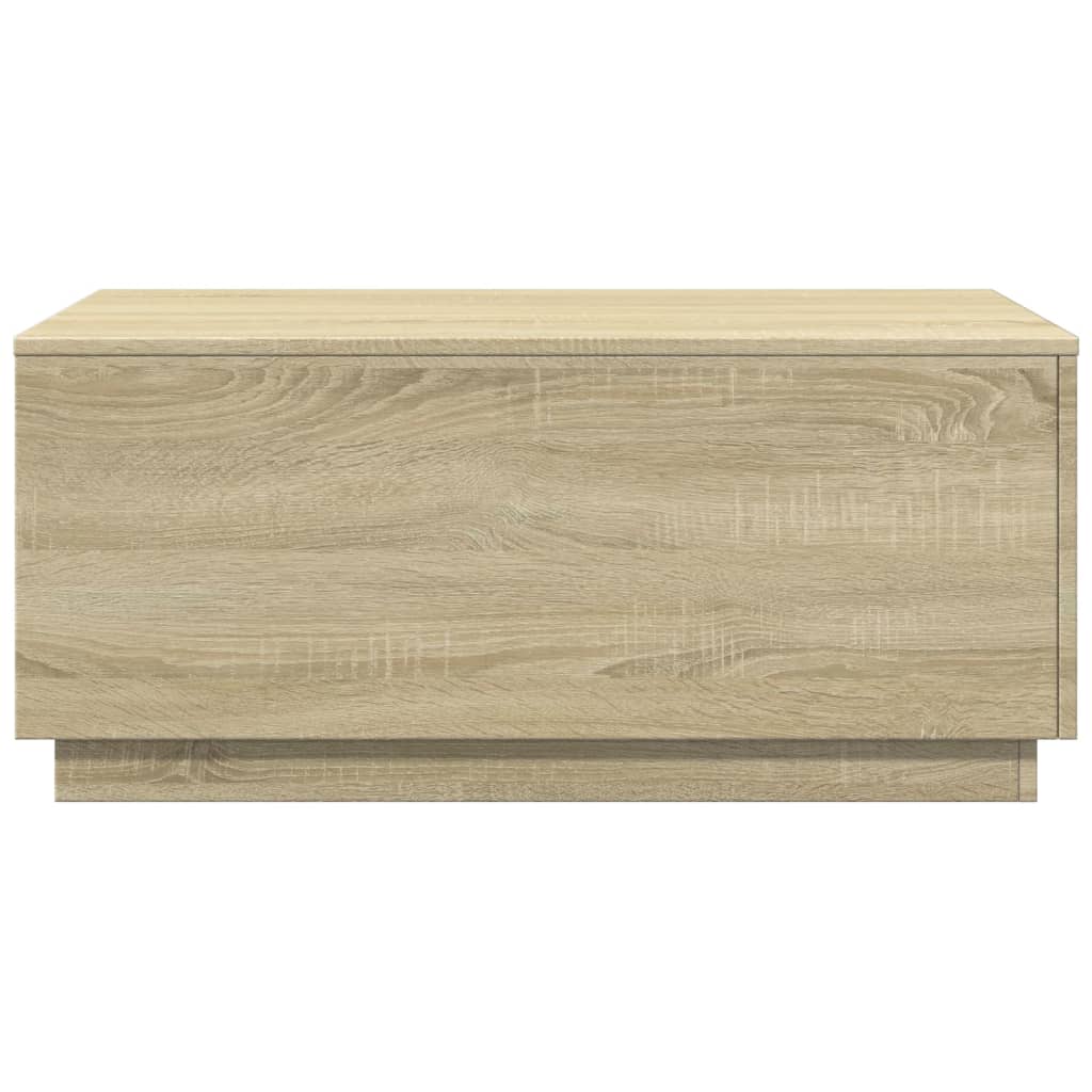 vidaXL Table basse avec lumières LED chêne Sonoma 90x50x40 cm