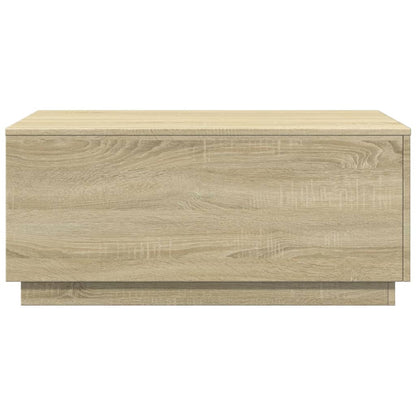 vidaXL Table basse avec lumières LED chêne Sonoma 90x50x40 cm