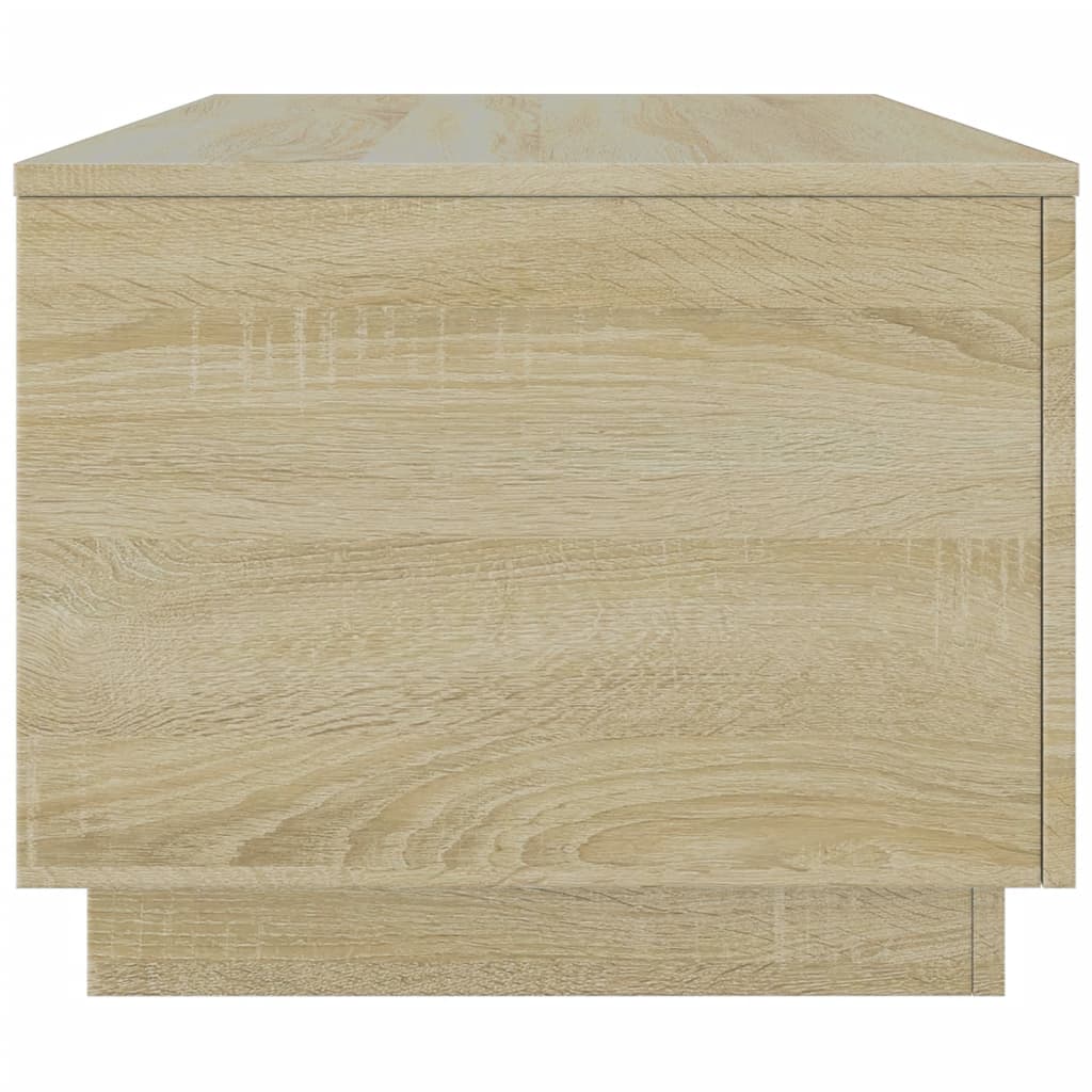 vidaXL Table basse avec lumières LED chêne Sonoma 90x50x40 cm