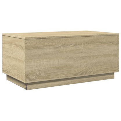 vidaXL Table basse avec lumières LED chêne Sonoma 90x50x40 cm