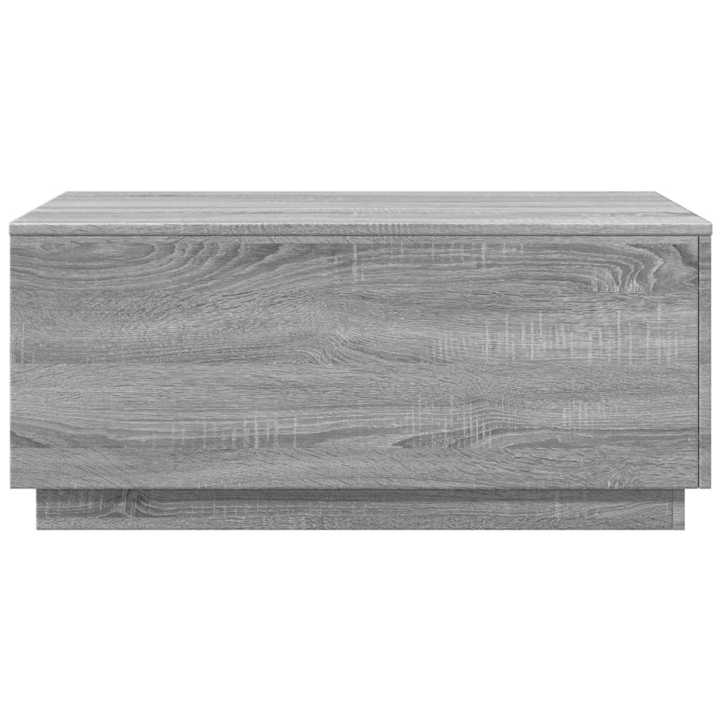 vidaXL Table basse avec lumières LED Gris Sonoma 90x50x40 cm