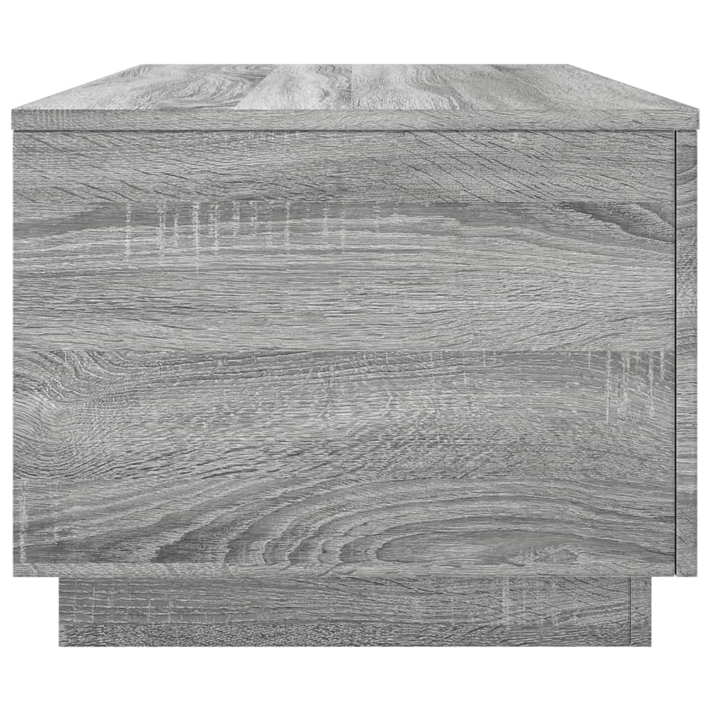 vidaXL Table basse avec lumières LED Gris Sonoma 90x50x40 cm