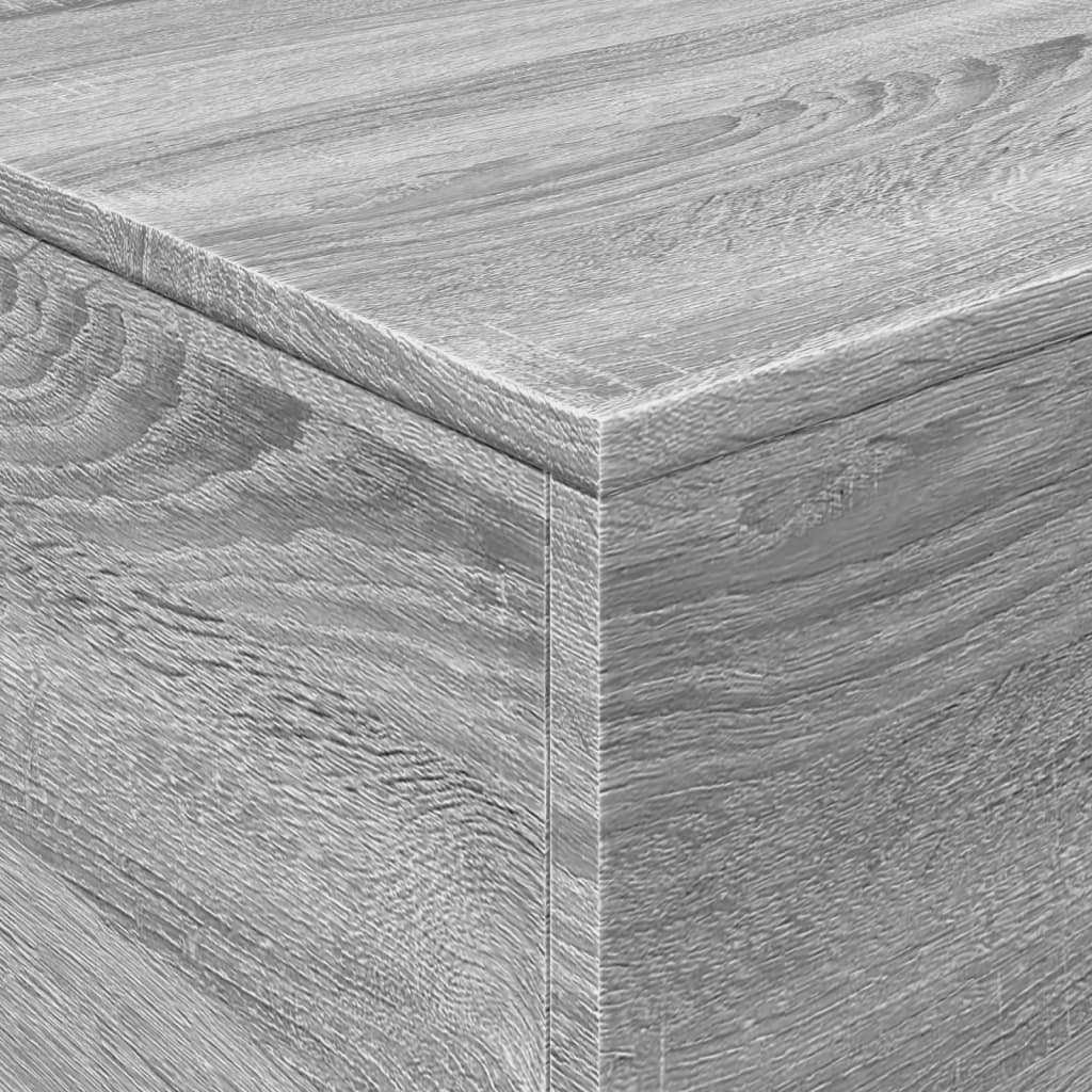 vidaXL Table basse avec lumières LED Gris Sonoma 90x50x40 cm