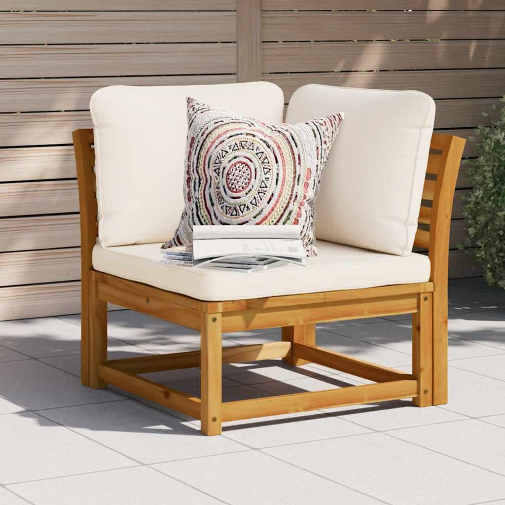 Garten-Ecksofa mit Kissen 73x73x65 cm Massivholz Akazie