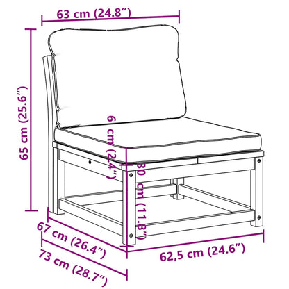 vidaXL Gartensofa mit Kissen Massivholz Akazie
