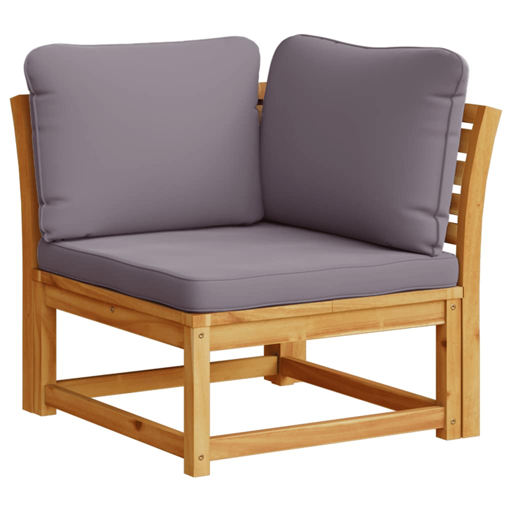 vidaXL Garten-Ecksofa mit Kissen 73x73x65 cm Massivholz Akazie