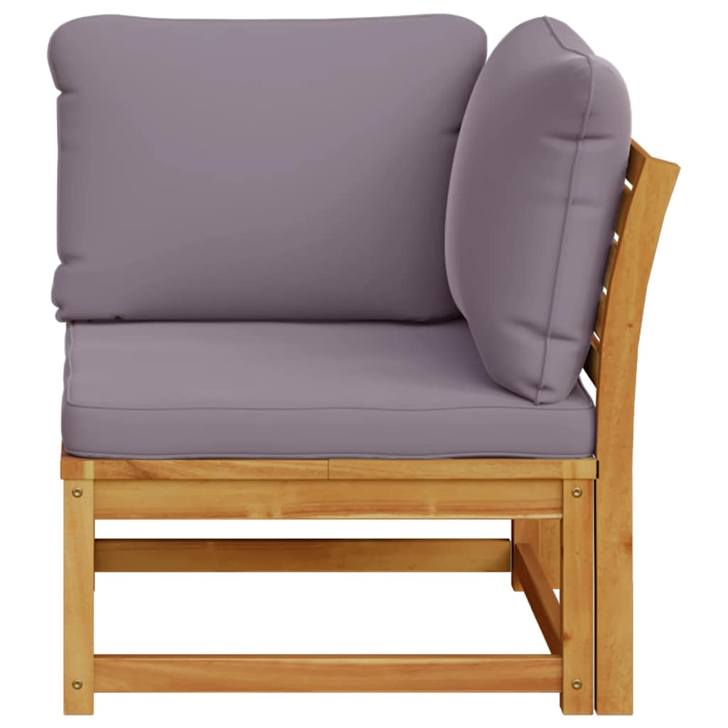 vidaXL Garten-Ecksofa mit Kissen 73x73x65 cm Massivholz Akazie