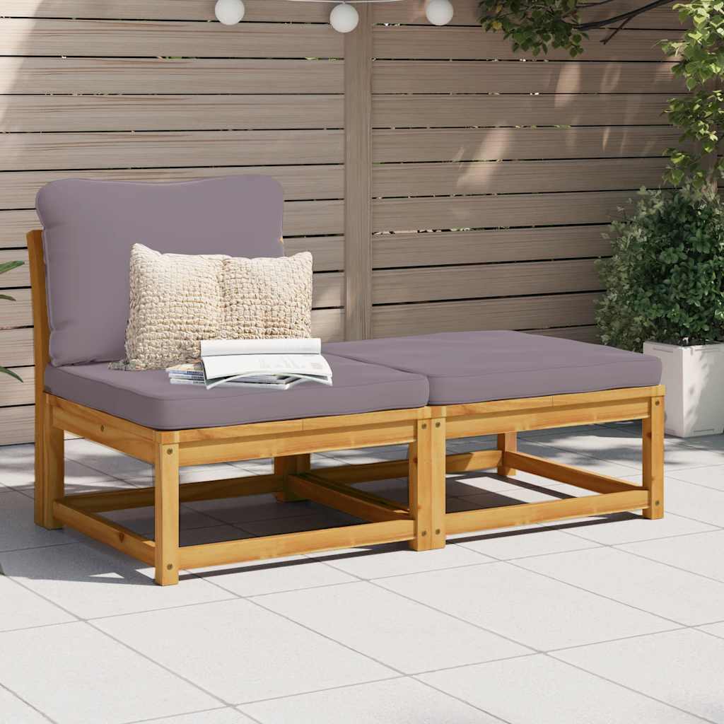 vidaXL 3-tlg. Garten-Lounge-Set mit Kissen Massivholz Akazie