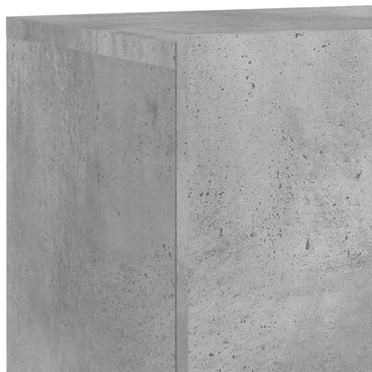 vidaXL 4-tlg. Wohnwand Betongrau Holzwerkstoff