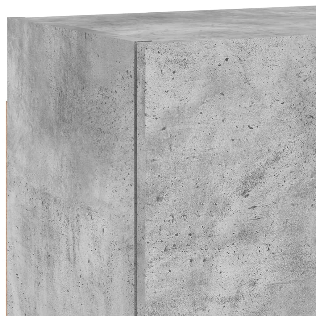 vidaXL 4-tlg. Wohnwand Betongrau Holzwerkstoff