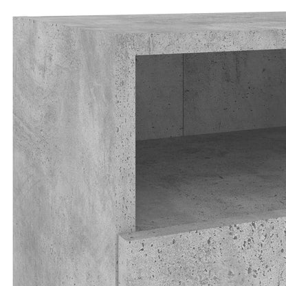 vidaXL 5-tlg. Wohnwand Betongrau Holzwerkstoff