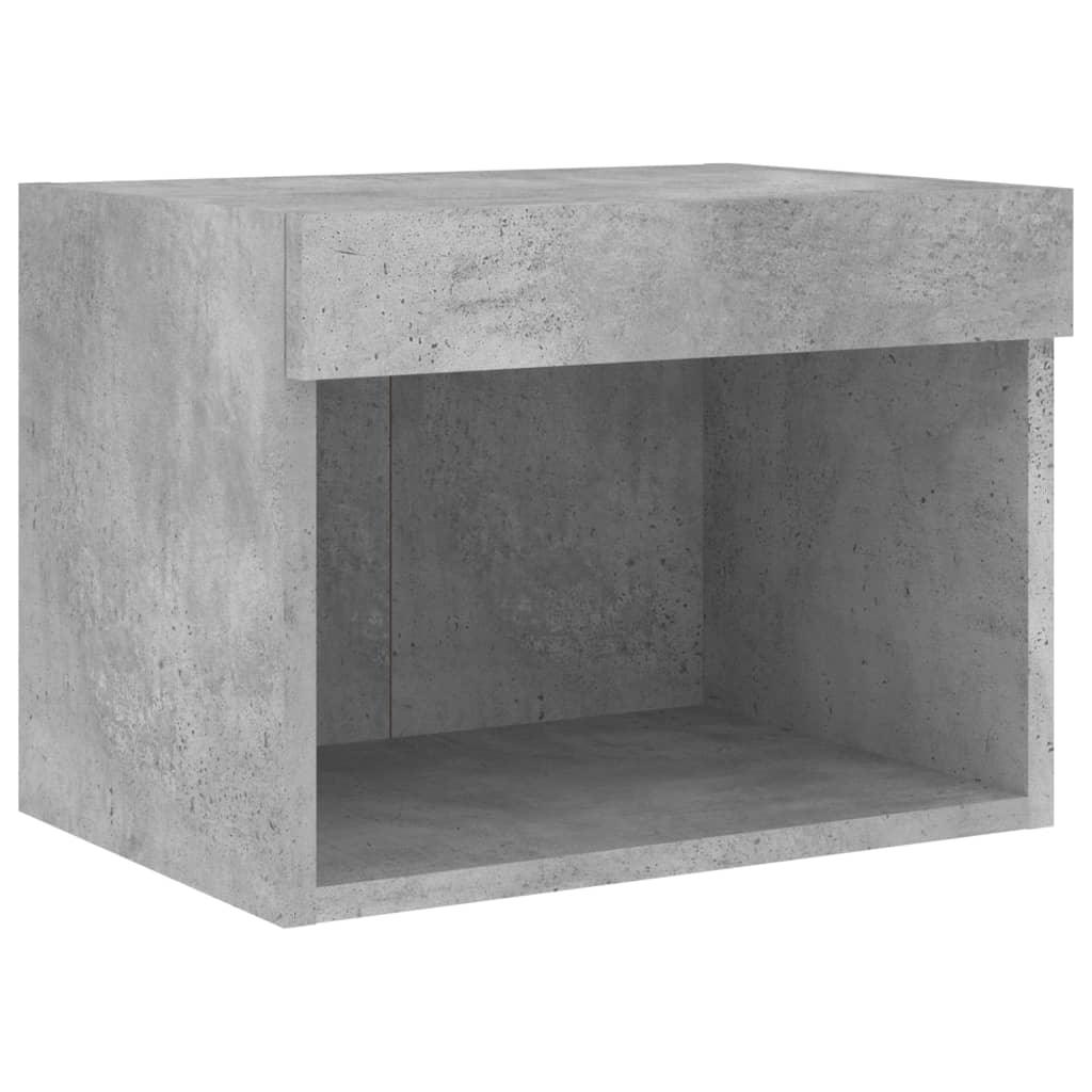vidaXL Meuble TV 5 pièces avec éclairage LED Gris béton Bois d'ingénierie