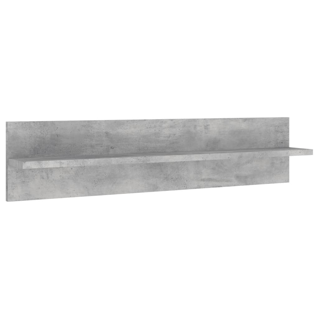 vidaXL 5-tlg. Wohnwand mit LED-Beleuchtung Betongrau Holzwerkstoff