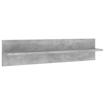 vidaXL 5-tlg. Wohnwand mit LED-Beleuchtung Betongrau Holzwerkstoff