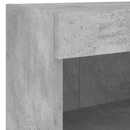 vidaXL 5-tlg. Wohnwand mit LED-Beleuchtung Betongrau Holzwerkstoff
