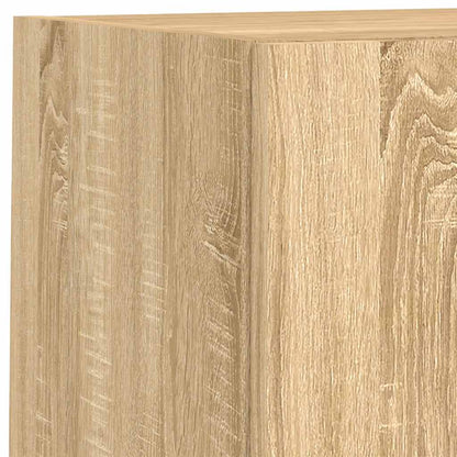 vidaXL Meuble TV mural 6 pcs avec lumières LED Chêne Sonoma Bois d'ingénierie