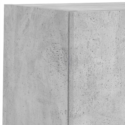 vidaXL Ensemble mural 6 pièces avec éclairage LED Gris béton Bois d'ingénierie