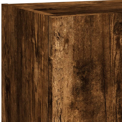 vidaXL 5-tlg. Wohnwand mit LED-Beleuchtung Räuchereiche Holzwerkstoff