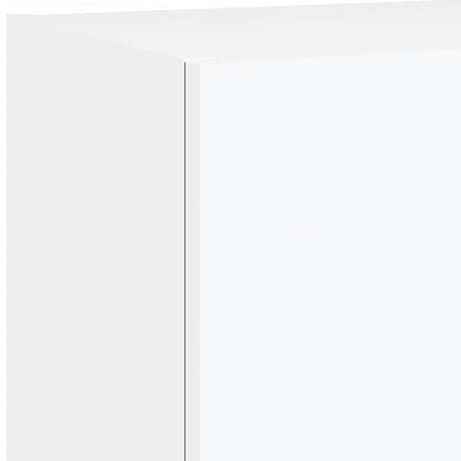 vidaXL 6-tlg. TV-Wohnwand mit LED-Leuchten Weiß