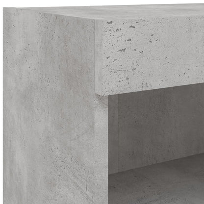 vidaXL 8-tlg. TV-Wohnwand mit LED-Leuchten Betongrau