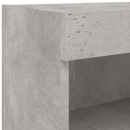 vidaXL 7-tlg. TV-Wohnwand mit LED-Leuchten Betongrau