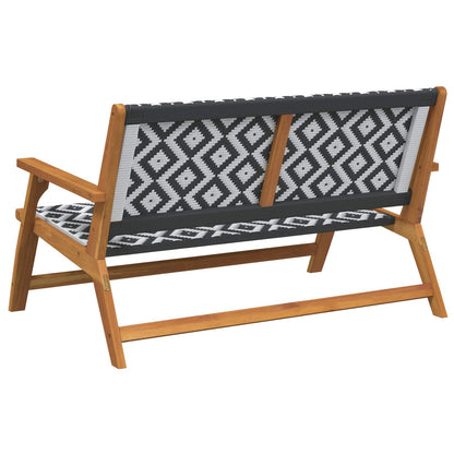 vidaXL gartenmöbel Schwarz und Weiß 122 x 78 x 73 cm Massivholz Akazie