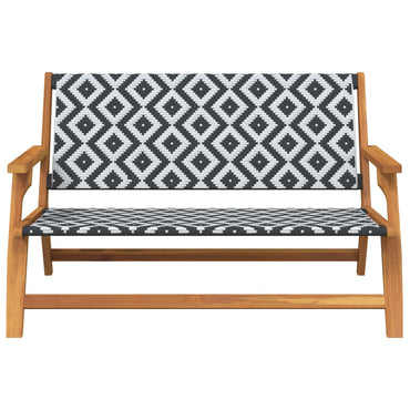 vidaXL gartenmöbel Schwarz und Weiß 122 x 78 x 73 cm Massivholz Akazie