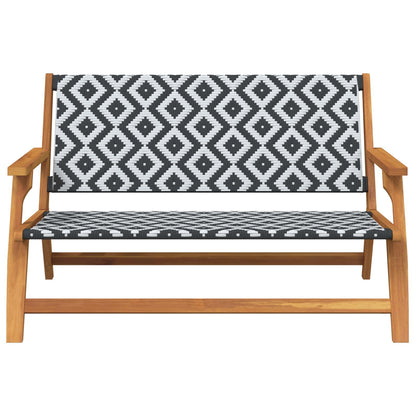 vidaXL gartenmöbel Schwarz und Weiß 122 x 78 x 73 cm Massivholz Akazie